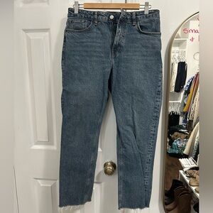 Topshop Straight Blue Jeans